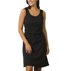 PRANA Dark Navy and Black Textured Mika Dress Tank Dress Athleisure Size XL